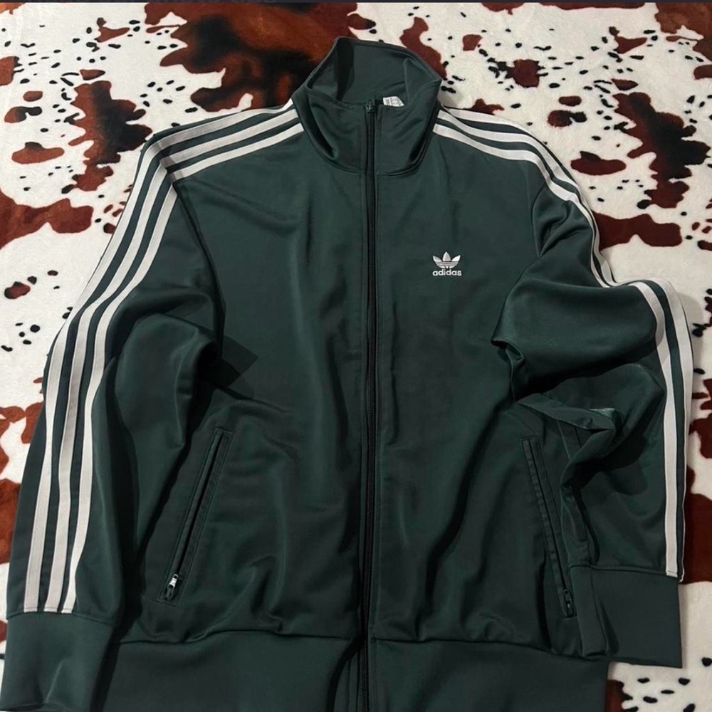 Adidas Men's Dark Green Track Jacket